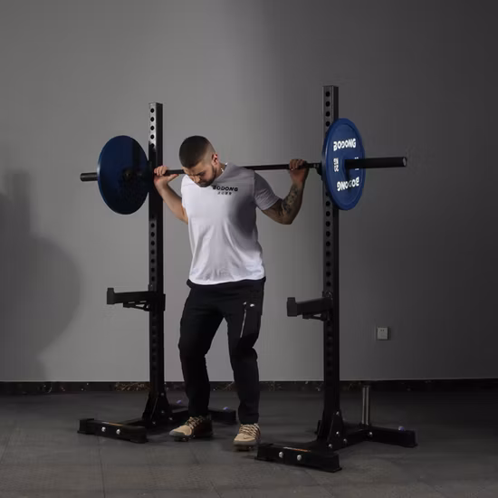 Équipement de fitness pour usage domestique Support de squat amovible et réglable en hauteur