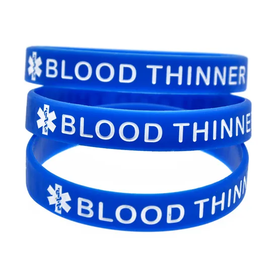 Commerce de gros promotionnel personnalisé plaine Braille Porto Rico réfléchissant Avicii brille dans le noir Red Bull caoutchouc Bracelet trous sport élastique Silicone bracelet